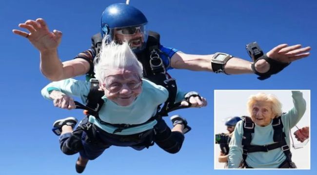 104 Year Old Woman Dies Days After Breaking World Record For Oldest Skydiver Genel Destek Matik